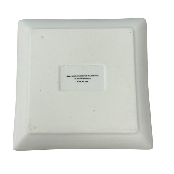 Boston Warehouse Snack Plates 2006 Square Ceramic Food Calorie Illustrations 4 - Picture 4 of 7
